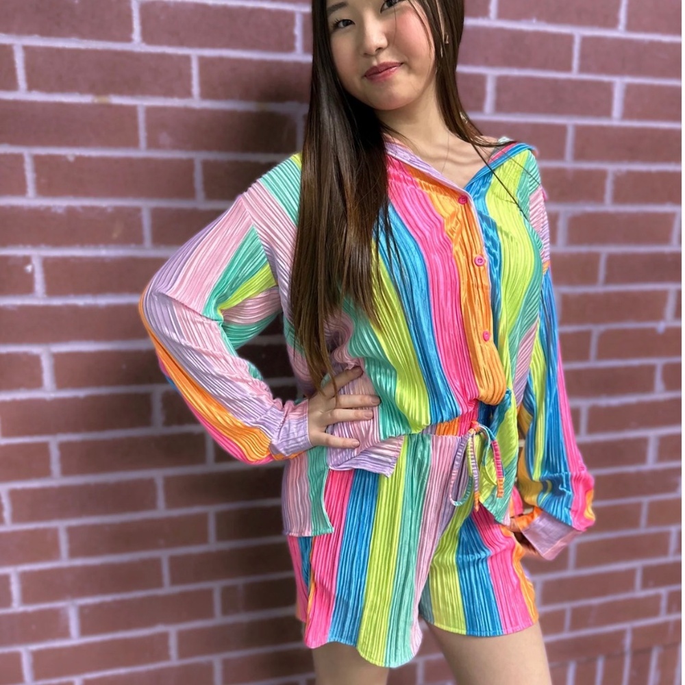 Electric Neon Plisse Set